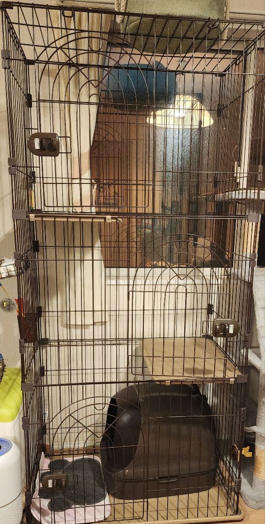 キャットケージ 3段式 ダーク系