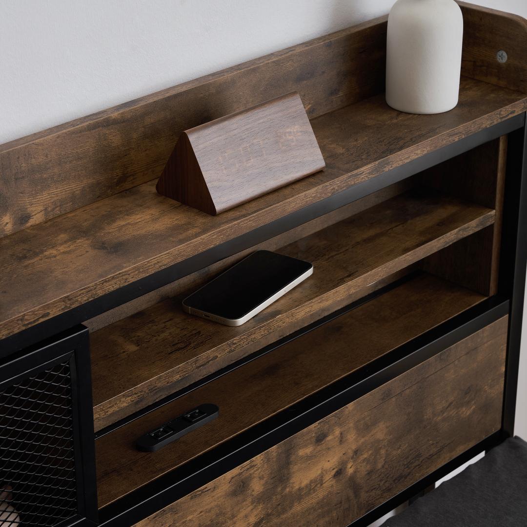 超赤字！SD ベッドフレーム セミダブル セミダブルベッド　コンセント・宮付き