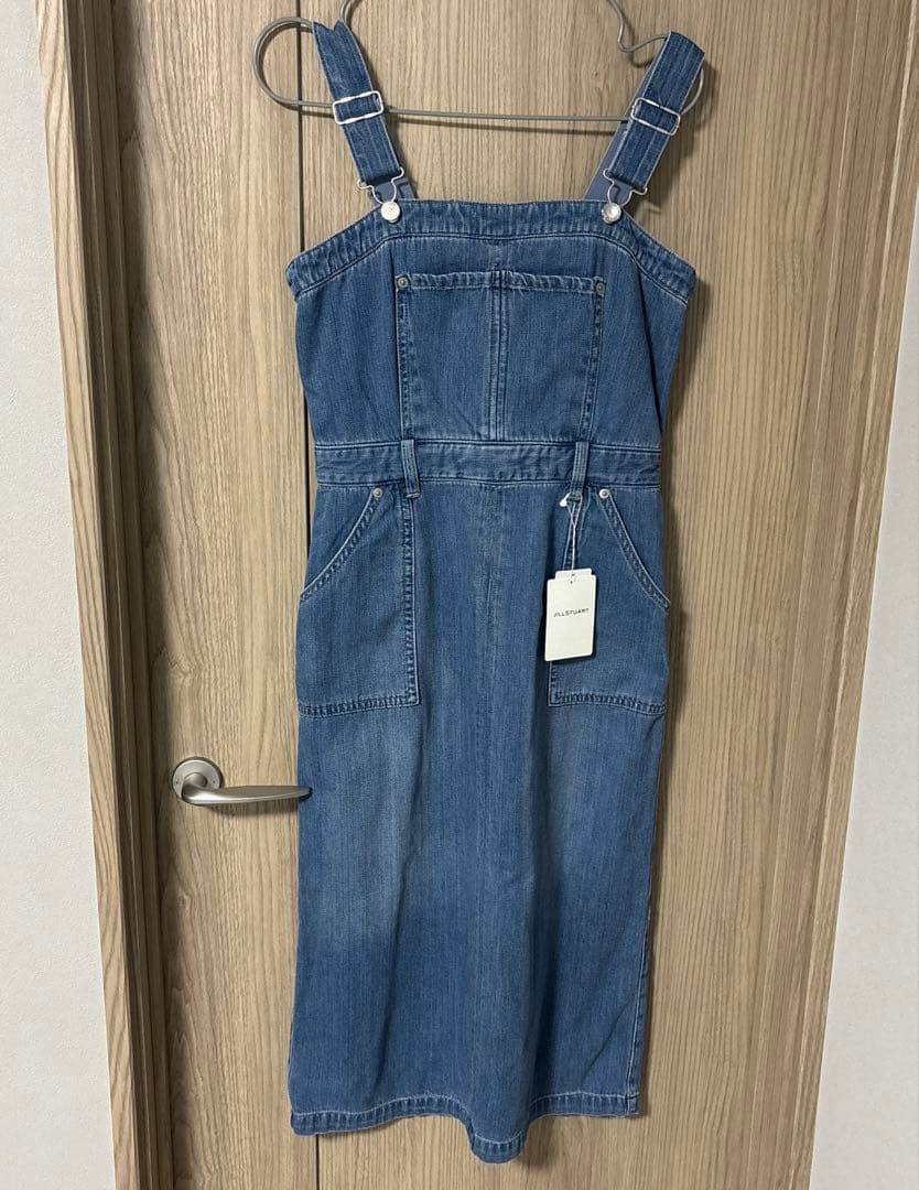 新品タグ付！ジルスチュアート デニム サロペット ジャンパースカート ジャンスカ