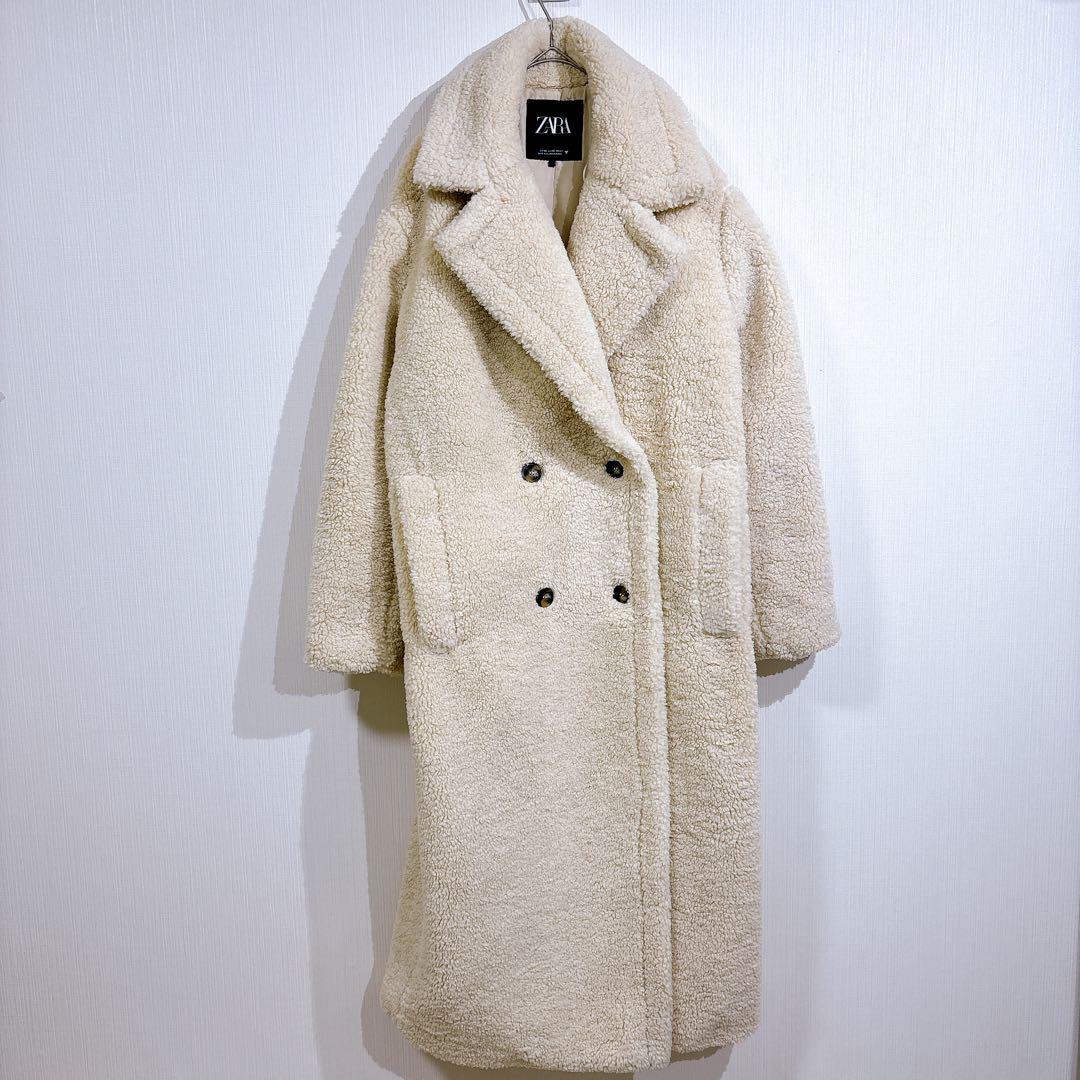 【美品◇完売品】ZARA ザラ　エクストラロング フェイクボア　テディベアコート