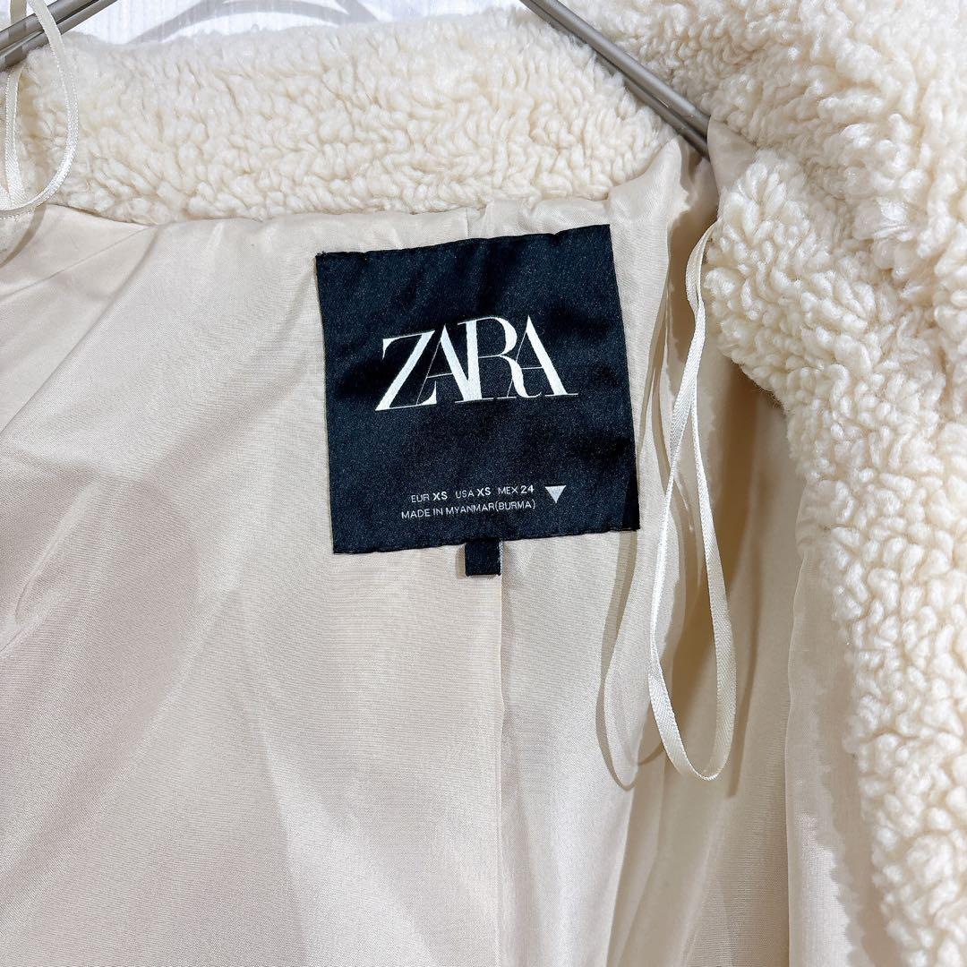 【美品◇完売品】ZARA ザラ　エクストラロング フェイクボア　テディベアコート