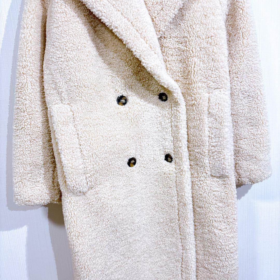 【美品◇完売品】ZARA ザラ　エクストラロング フェイクボア　テディベアコート