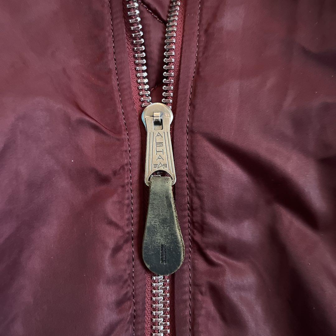 アルファインダストリーズ MA-1 バーガンディ M 短丈　フライトジャケット