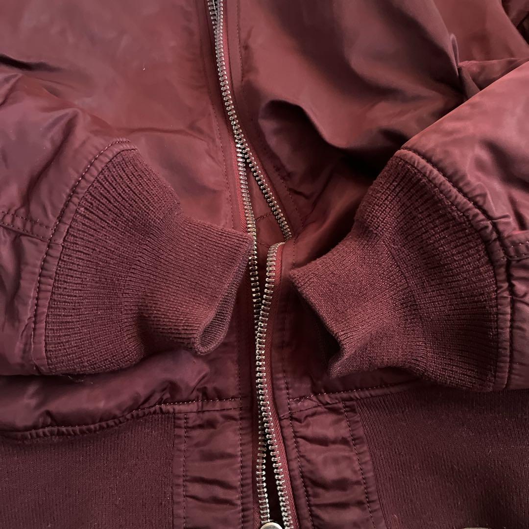 アルファインダストリーズ MA-1 バーガンディ M 短丈　フライトジャケット