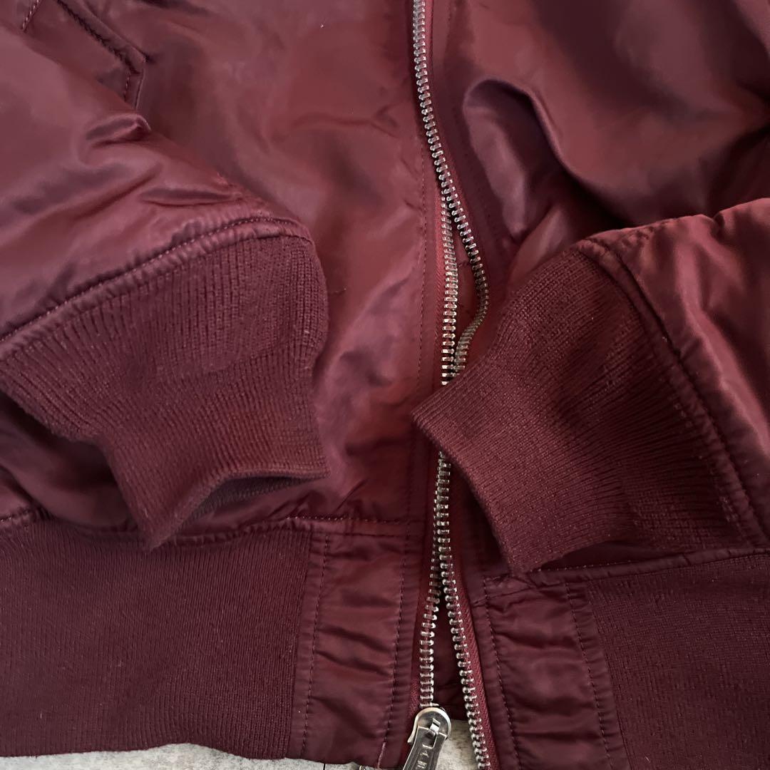 アルファインダストリーズ MA-1 バーガンディ M 短丈　フライトジャケット