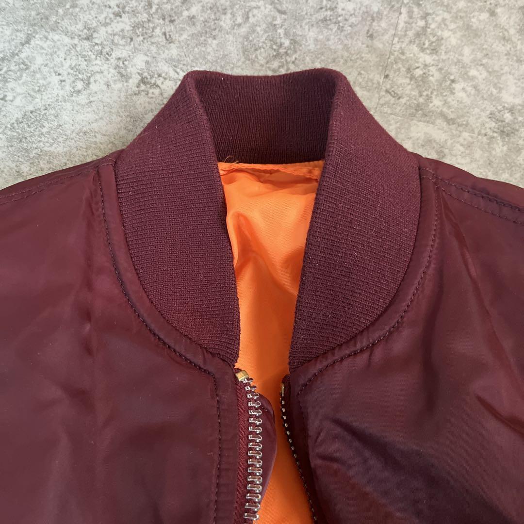 アルファインダストリーズ MA-1 バーガンディ M 短丈　フライトジャケット