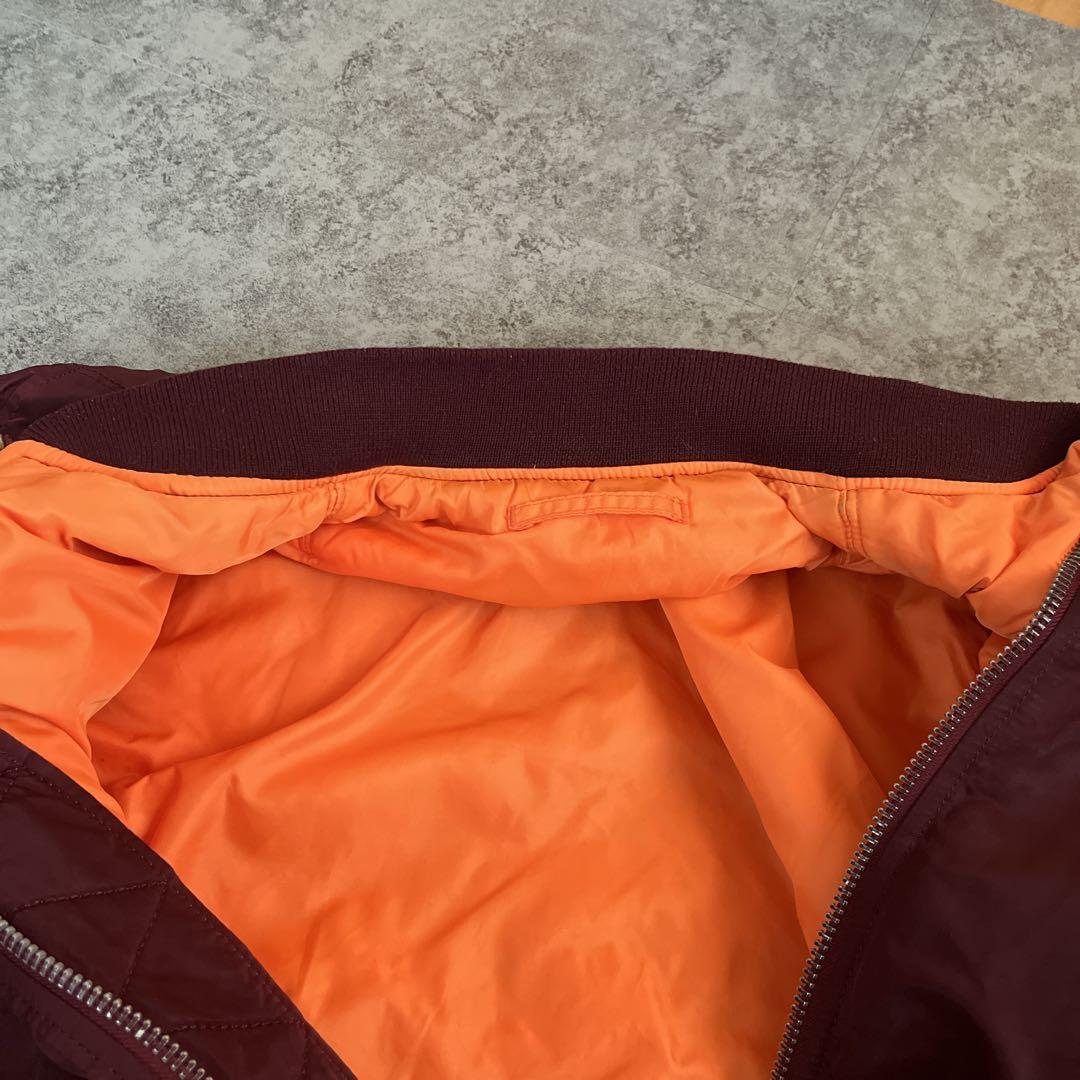 アルファインダストリーズ MA-1 バーガンディ M 短丈　フライトジャケット