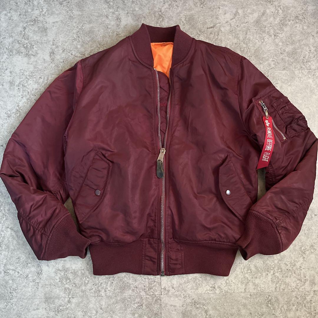 アルファインダストリーズ MA-1 バーガンディ M 短丈　フライトジャケット