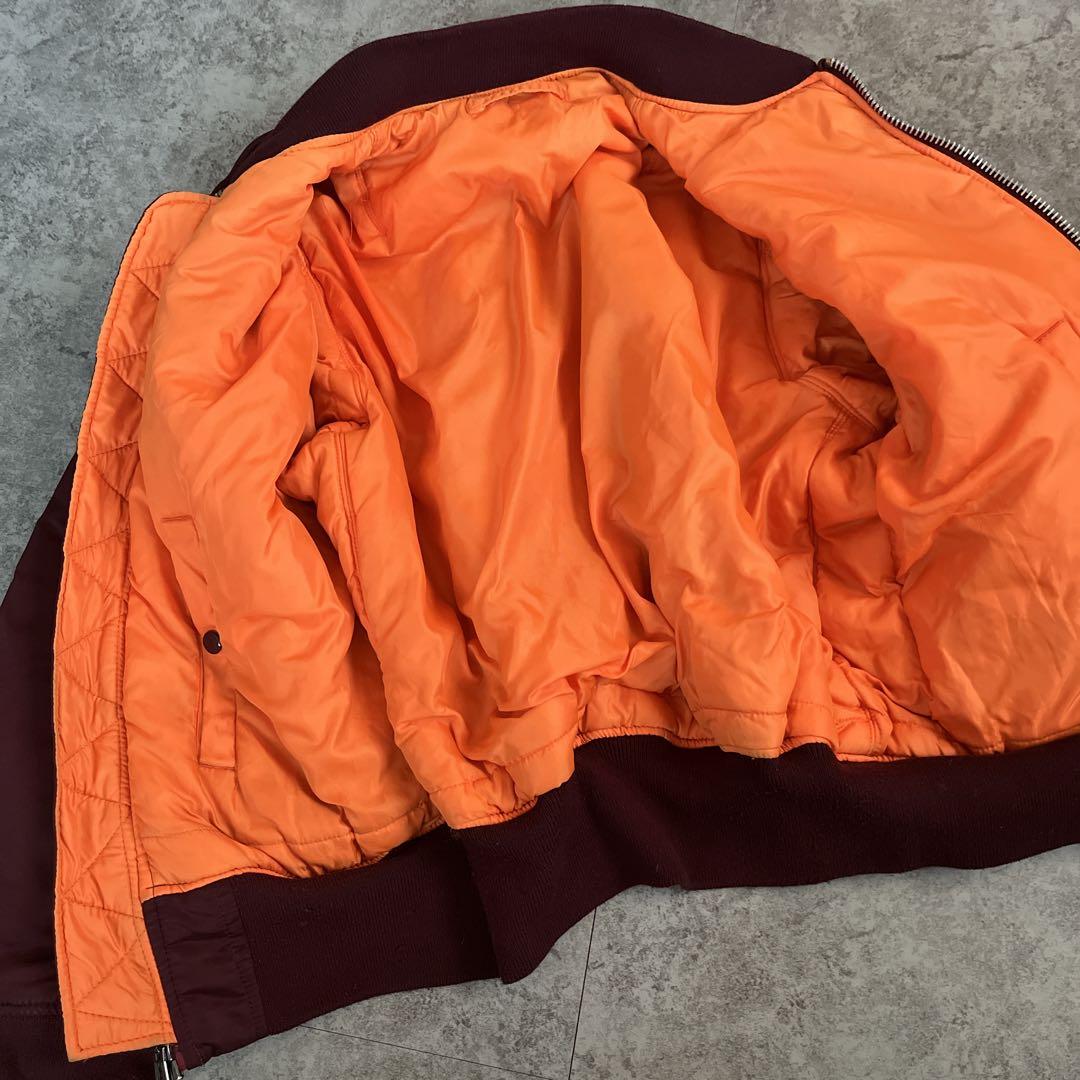 アルファインダストリーズ MA-1 バーガンディ M 短丈　フライトジャケット