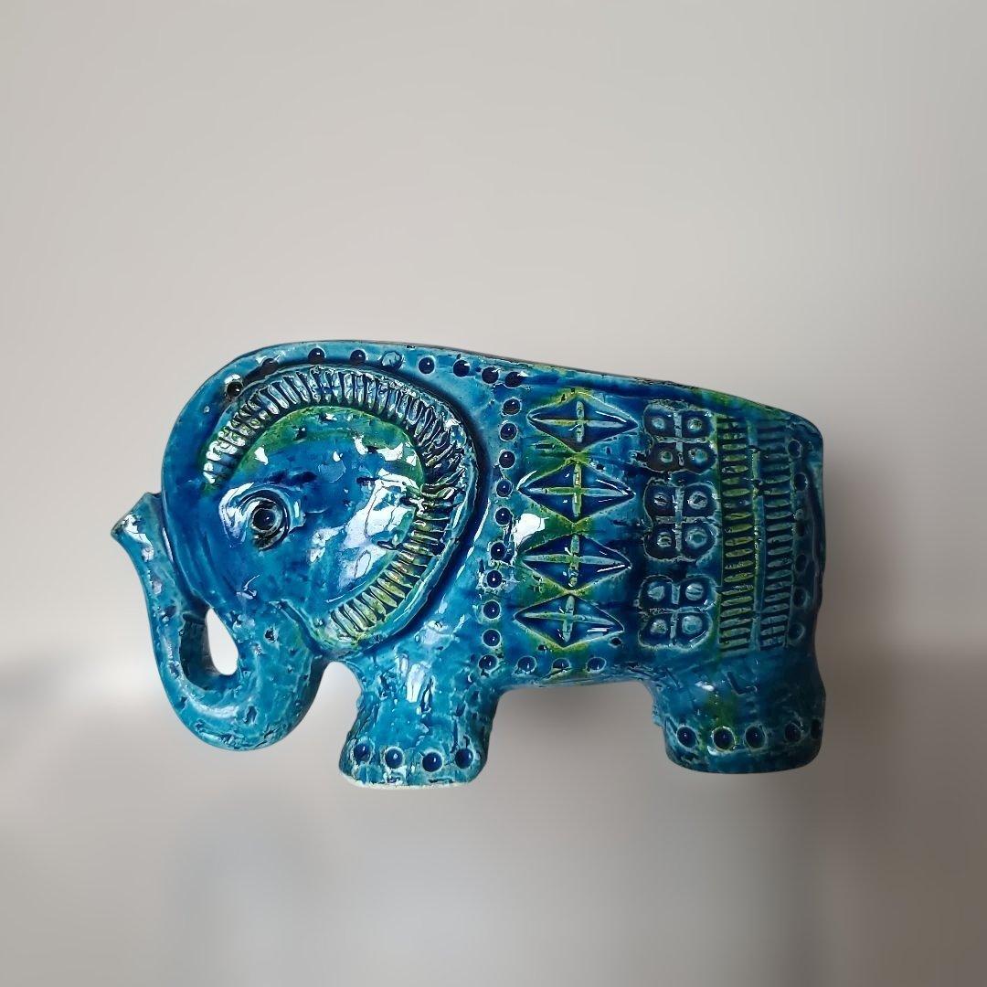 Bitossi Flavia　象の置物　イタリア　ビトッシフラビア