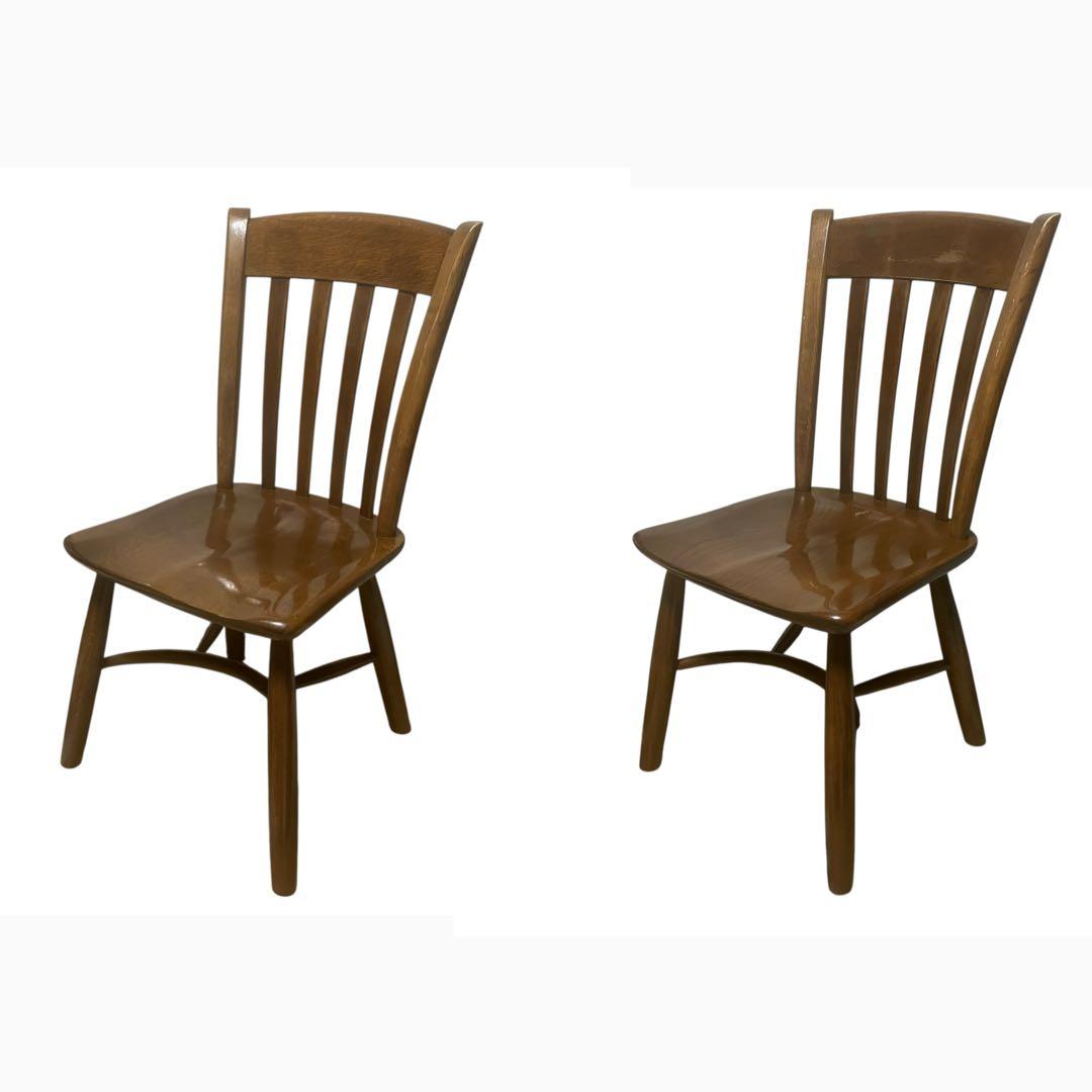 KASHIWA 柏木工 ダイニングチェア　ウィンザーチェア　食堂イス　2脚セット