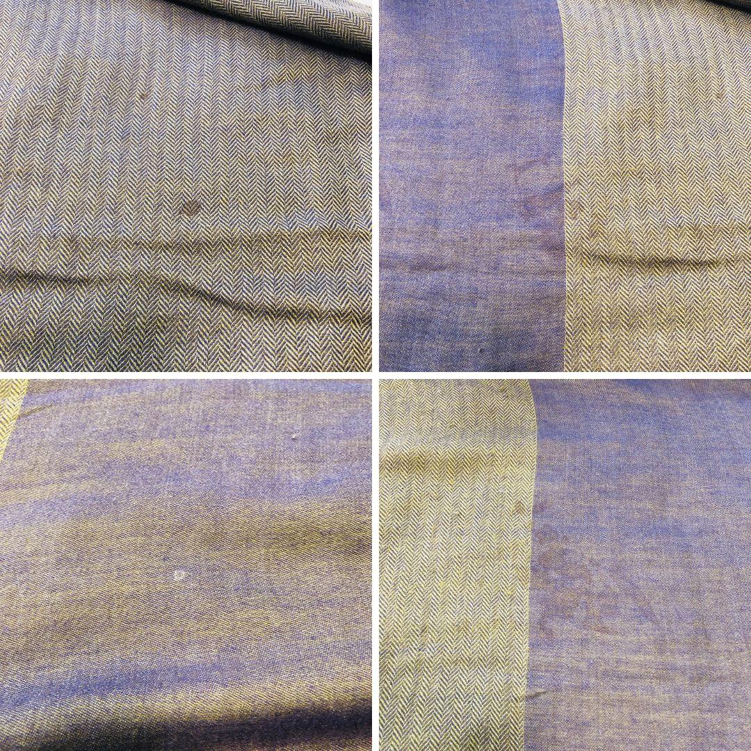 HERMES エルメス ストール ショール H柄 モスグリーン系 タグ切れ