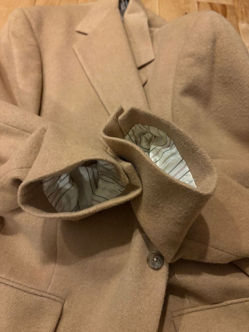 美品 Polo ポロラルフローレン41L キャメルヘア テーラードジャケット