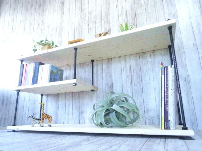 ハンドメイド　サイドローテーブル　(ナチュラル)