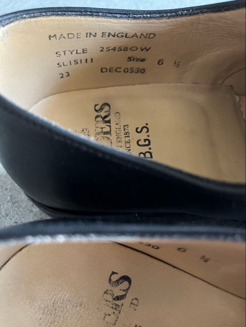 サンダース2545BOW B.G.S. DERBY SHOE ワクシーレザー