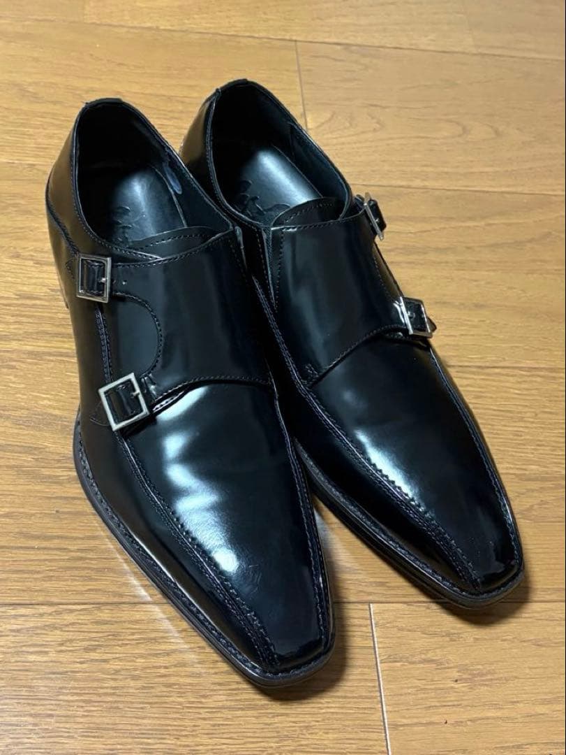 匠の靴 TAKASHI TT-29ダブルモンクストラップ ビジネスシューズ 黒