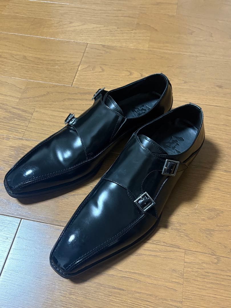 匠の靴 TAKASHI TT-29ダブルモンクストラップ ビジネスシューズ 黒