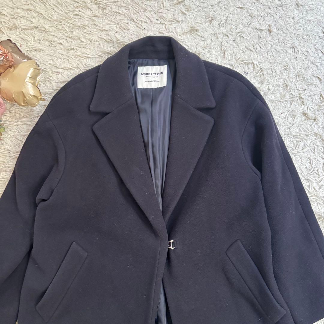 FAbRICA TESSUTI グリーンレーベル　ネイビー チェスターコー2XL