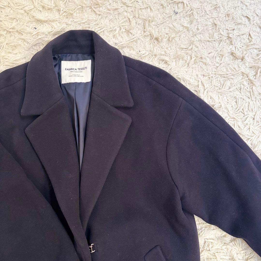 FAbRICA TESSUTI グリーンレーベル　ネイビー チェスターコー2XL