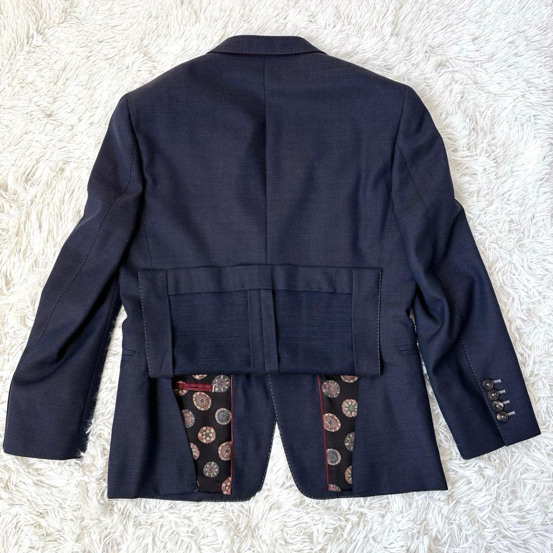 【極美品】ポールスミスコレクション　スリーピース　玉虫色　ネイビー　シルク混