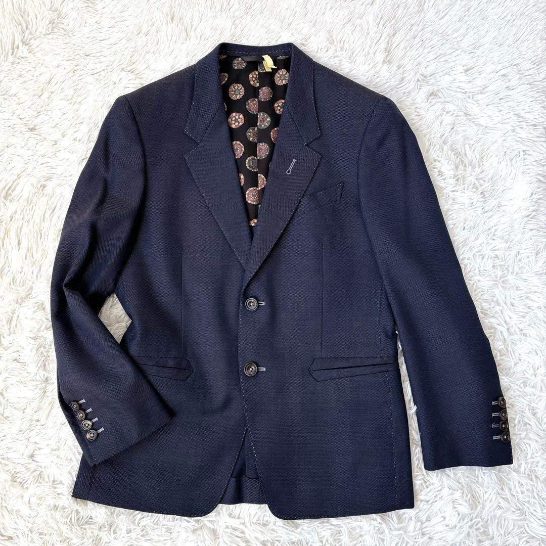 【極美品】ポールスミスコレクション　スリーピース　玉虫色　ネイビー　シルク混