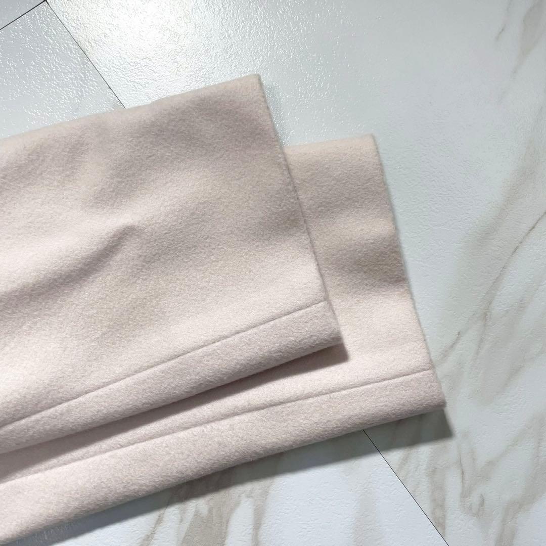 美品 23AW サイズ44✨23区 ウールカシミヤビーバーノーカラー コート 白
