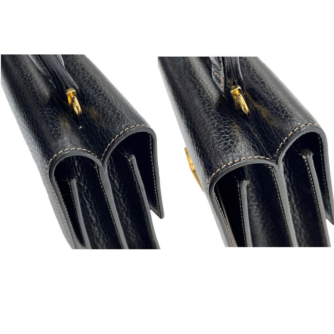 一度短時間使用のみ美品✨a.TESTONI フォーマル2wayバック　レザー　黒