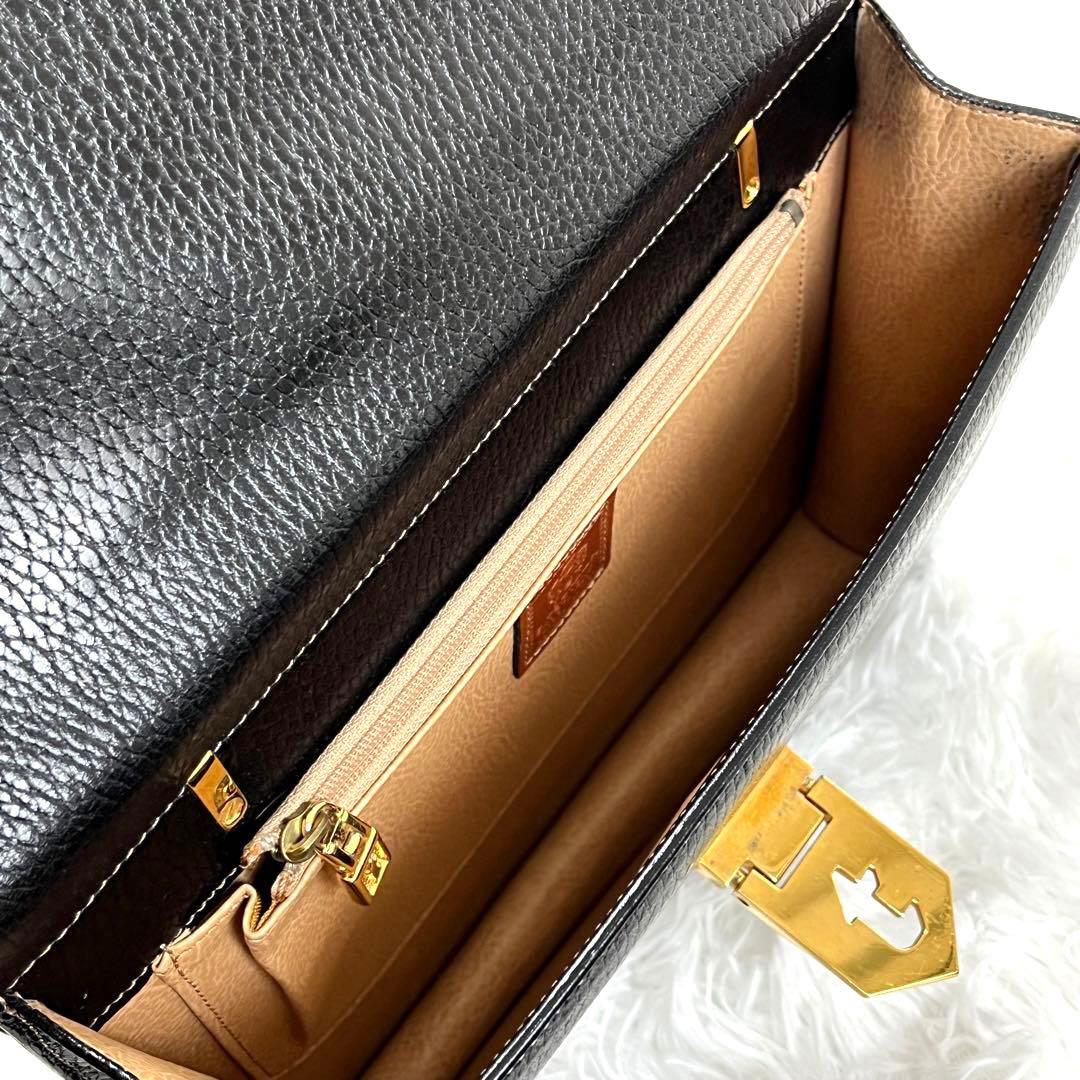 一度短時間使用のみ美品✨a.TESTONI フォーマル2wayバック　レザー　黒