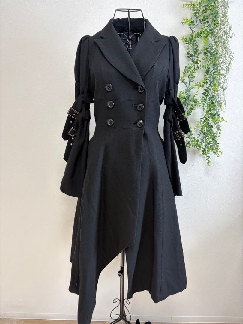 BPN BLACK PEACE NOW ゴシック トレンチコート アシンメトリー