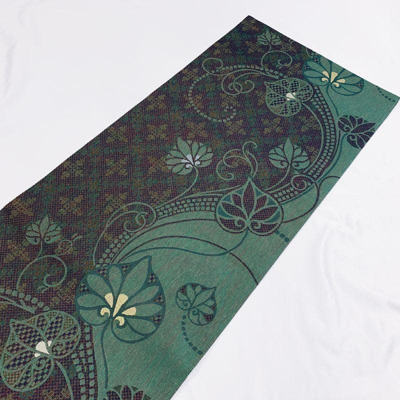 511my42◇全通 葵文様 玉虫色 異国情緒 袋帯◇美品