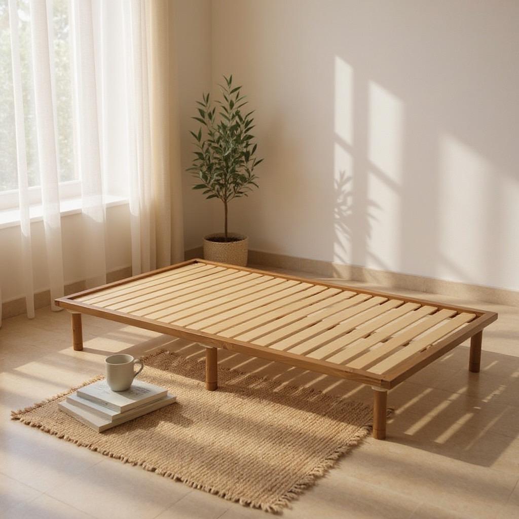 新品　　未使用　組み立て品　シングルベッド　210×110　すのこベッド