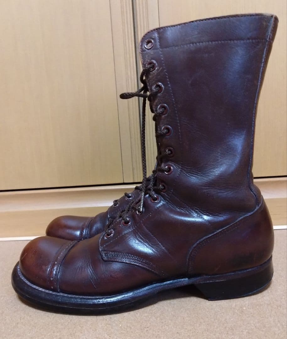 【WW2 米軍実物】空挺部隊ジャンプブーツ コーコラン社製 バーガンディ