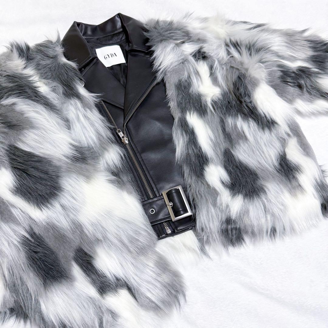 GYDA ジェイダ レイヤードエコファーライダースジャケット