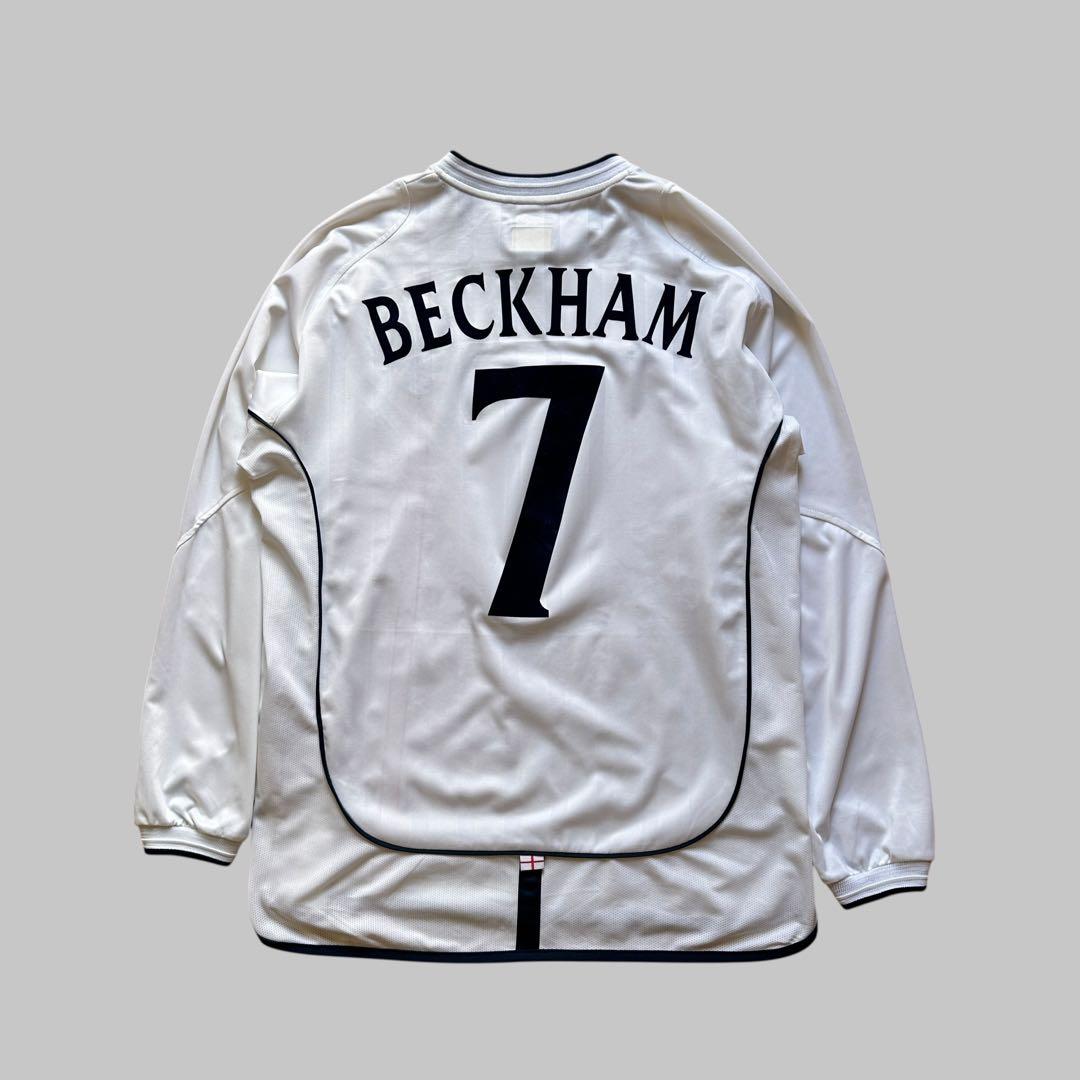 00s UMBRO イングランド代表 ゲームシャツ 長袖 ベッカム 7番