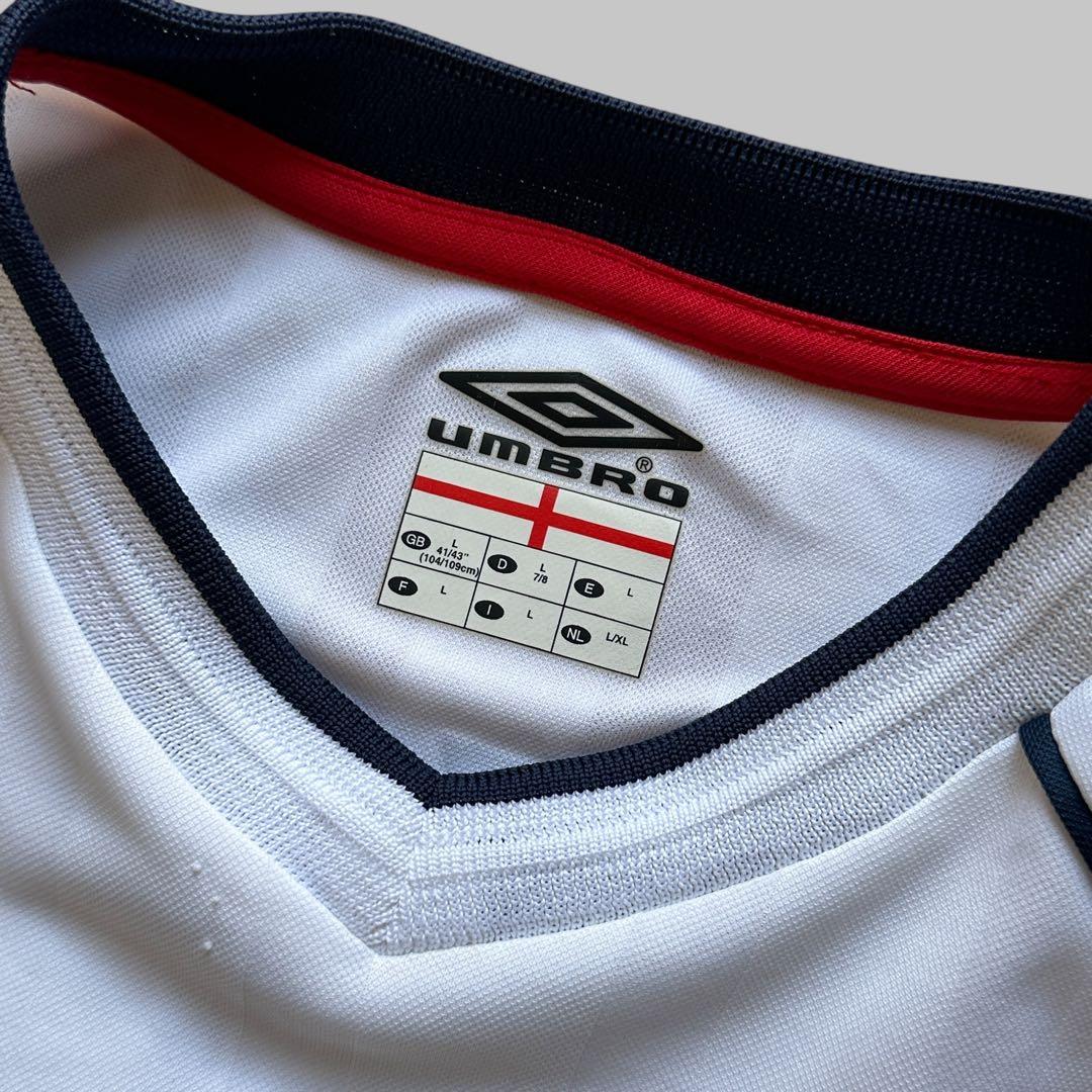 00s UMBRO イングランド代表 ゲームシャツ 長袖 ベッカム 7番