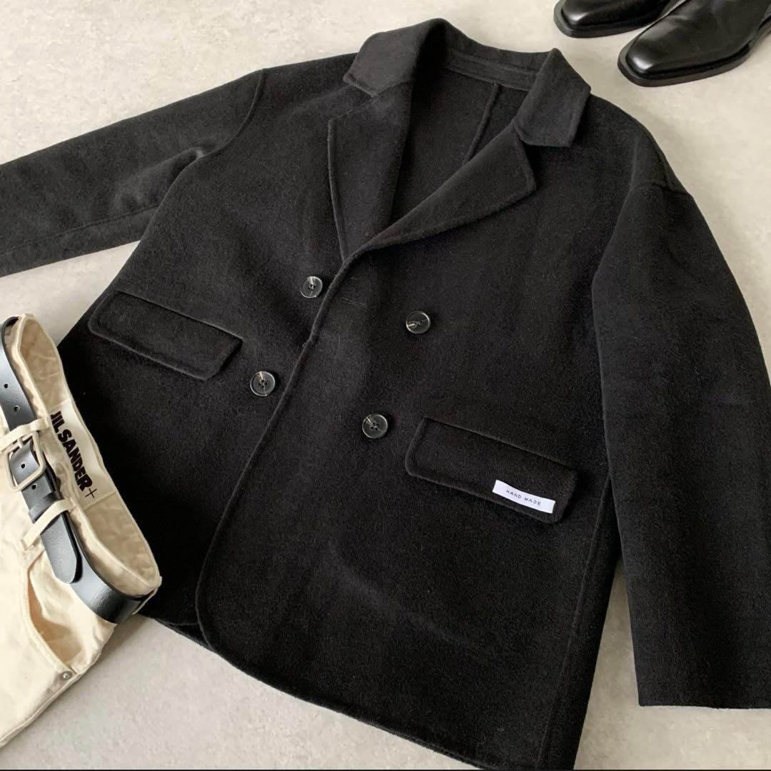 ok.soon ハンドメイド ウールジャケット ブラック