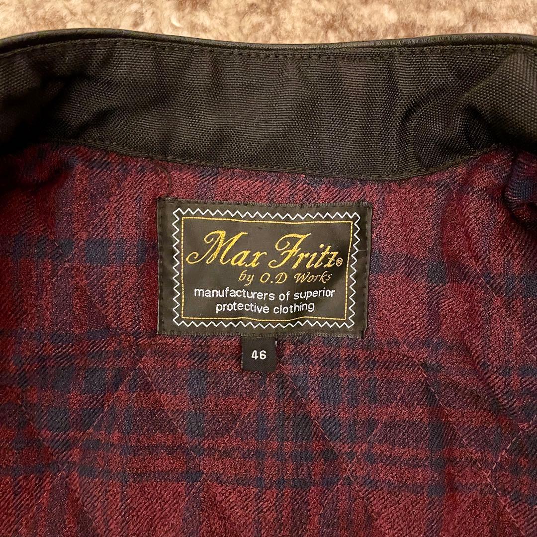 マックスフリッツMax Fritz レザーパッチシングルライダース。Mサイズです