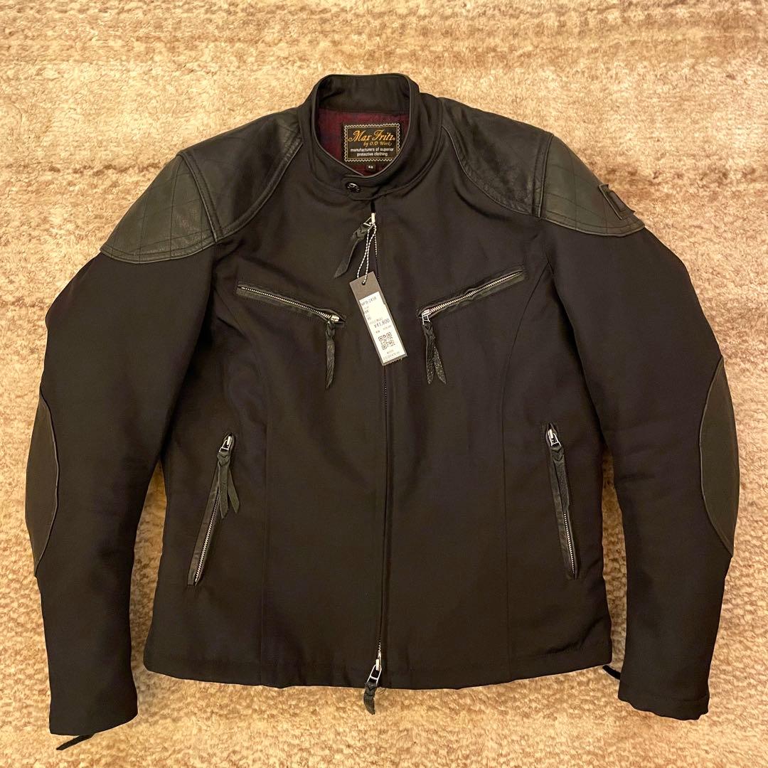 マックスフリッツMax Fritz レザーパッチシングルライダース。Mサイズです