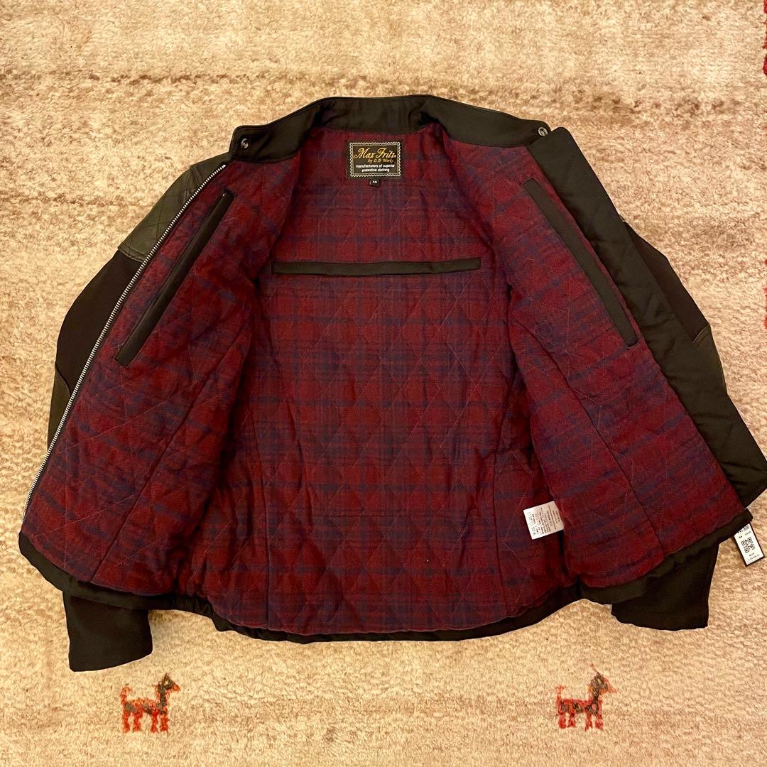 マックスフリッツMax Fritz レザーパッチシングルライダース。Mサイズです