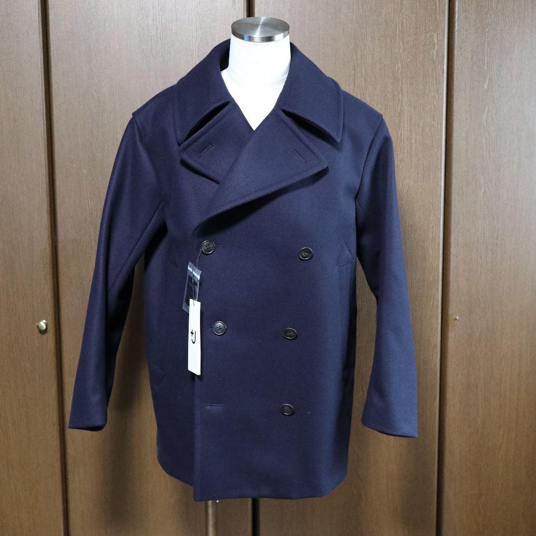 ユニクロ +J ウールブレンドオーバーサイズピーコート ネイビーM新品