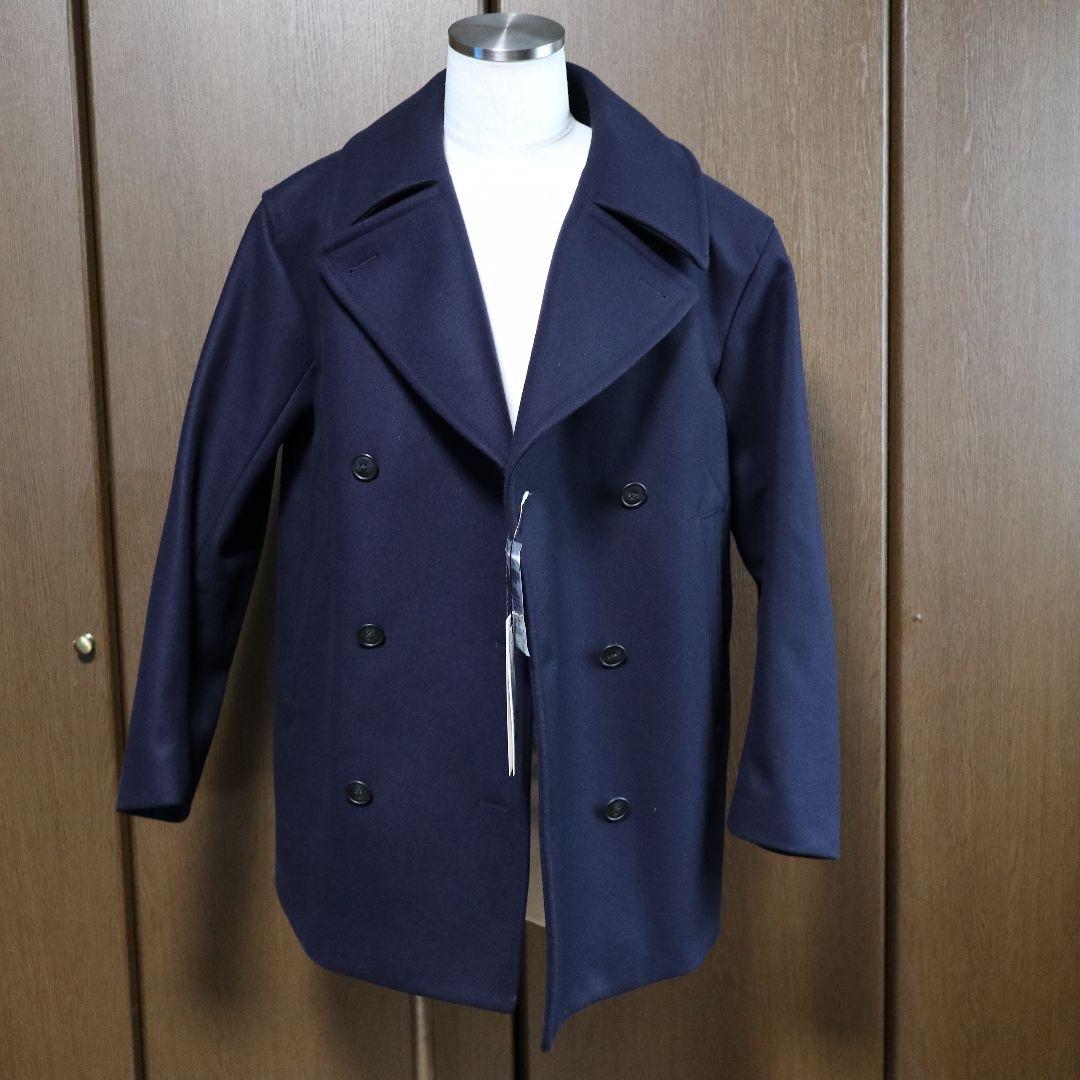 ユニクロ +J ウールブレンドオーバーサイズピーコート ネイビーM新品