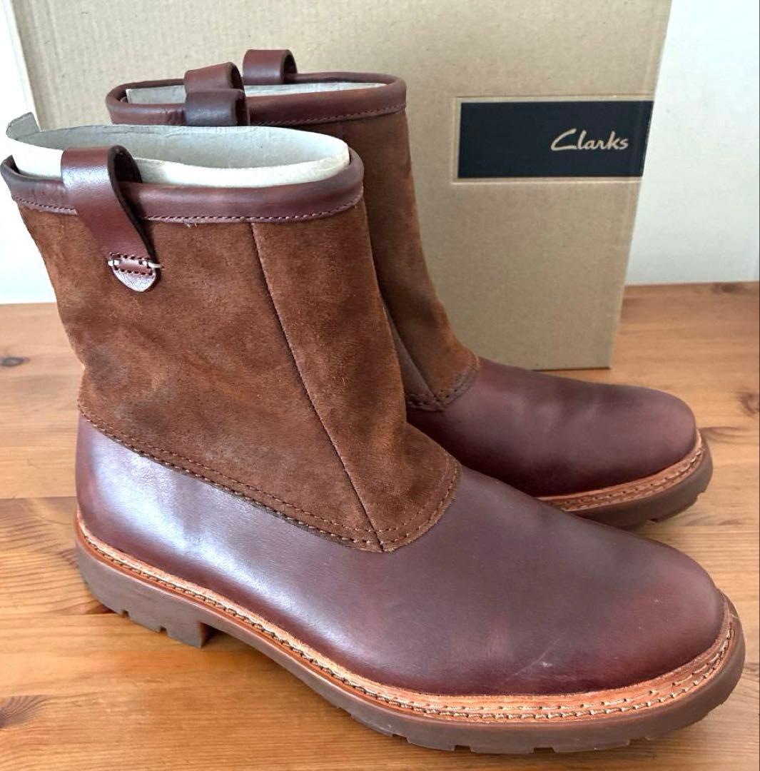 【極美品】クラークス Trace Top マホガニーレザー 本革 ブーツ26.5