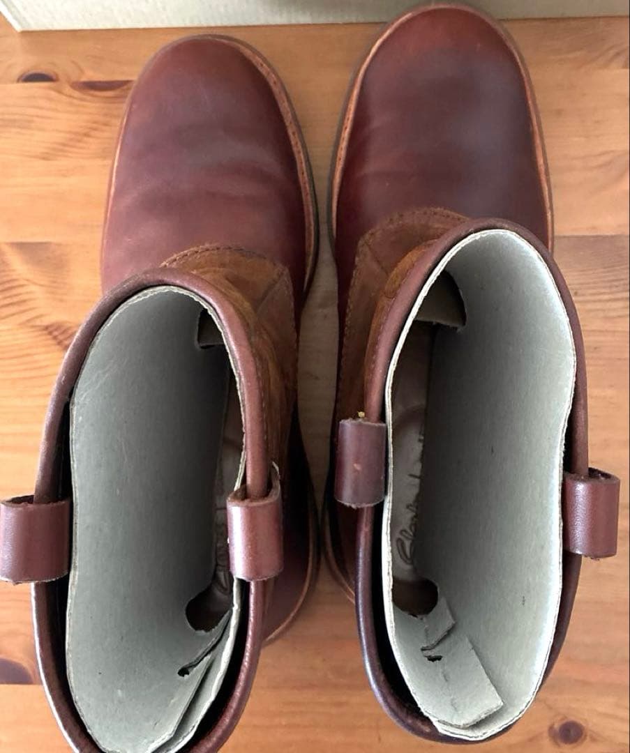 【極美品】クラークス Trace Top マホガニーレザー 本革 ブーツ26.5