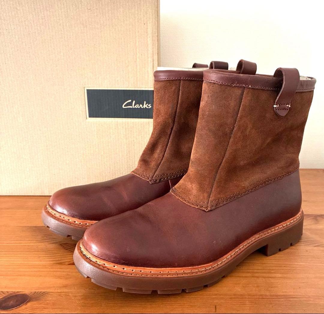 【極美品】クラークス Trace Top マホガニーレザー 本革 ブーツ26.5