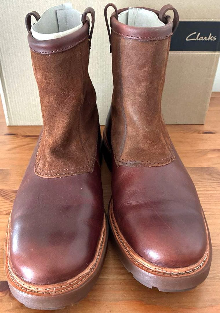 【極美品】クラークス Trace Top マホガニーレザー 本革 ブーツ26.5