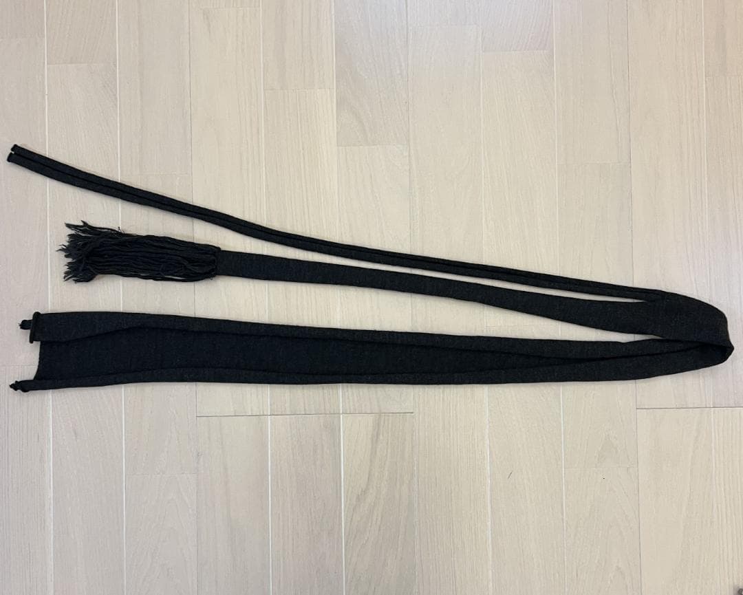 KRIS VAN ASSCHE ナローマフラー グレー