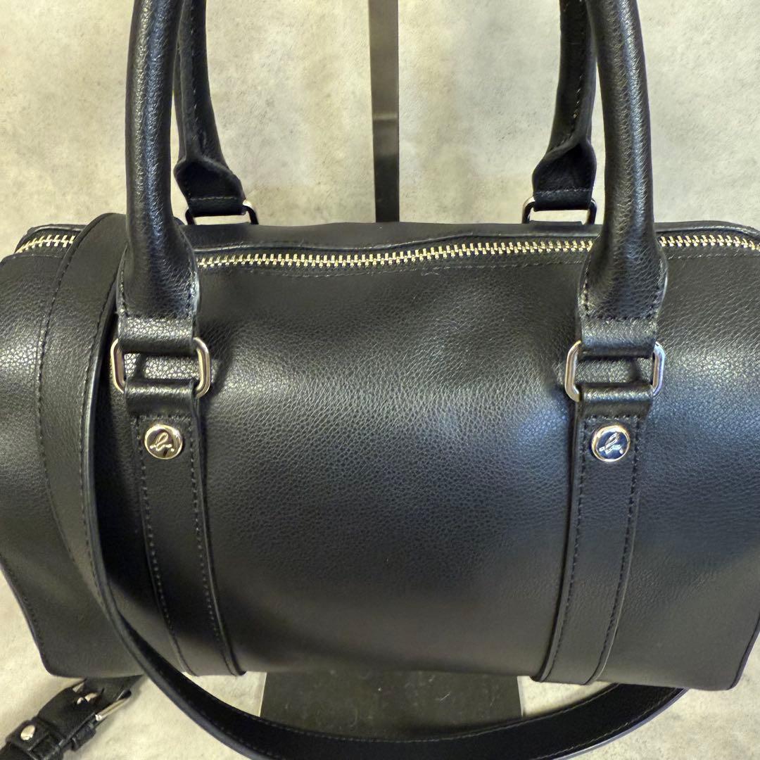 アニエスベー ショルダーバッグ 2way 斜め掛け　ミニボストン　レザー