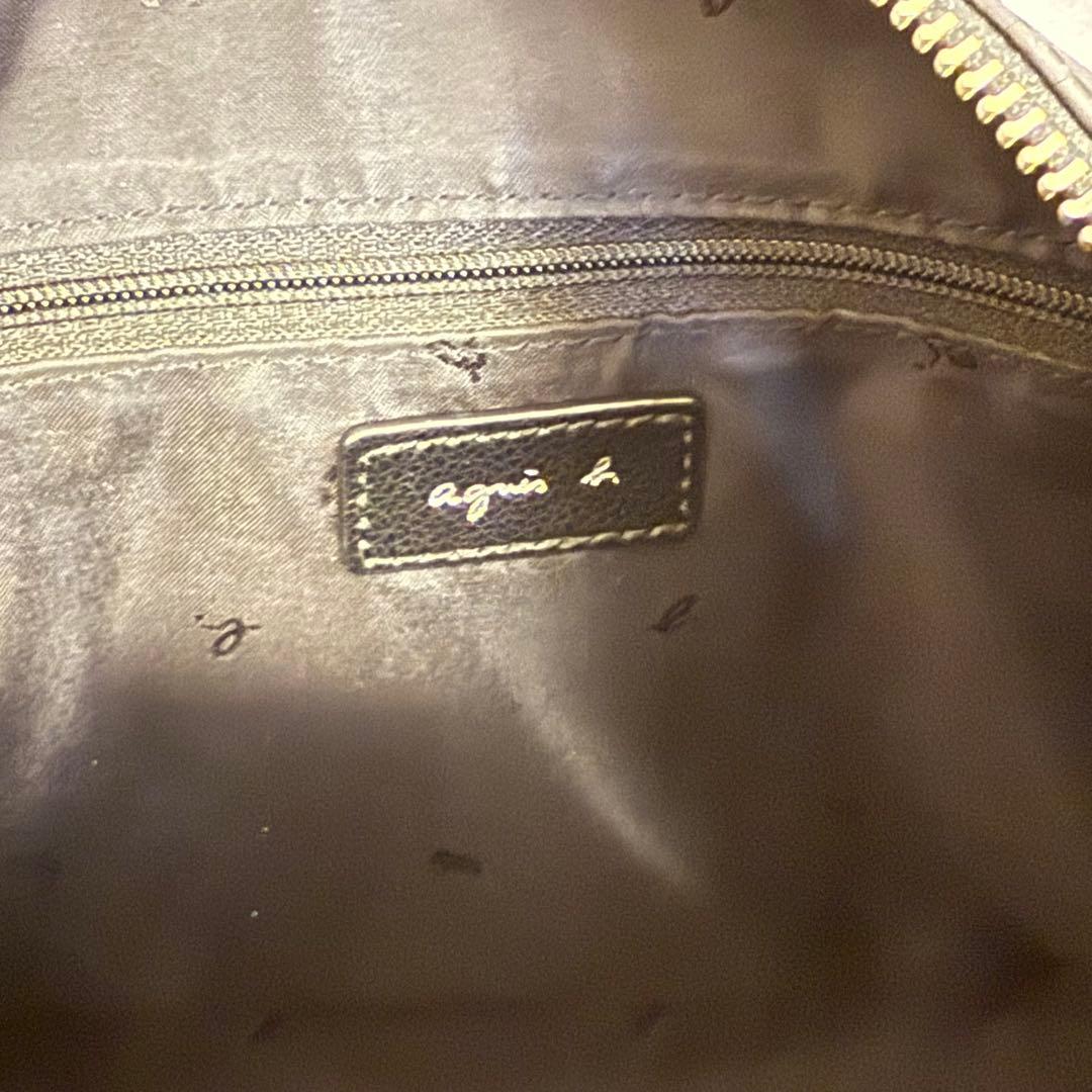 アニエスベー ショルダーバッグ 2way 斜め掛け　ミニボストン　レザー