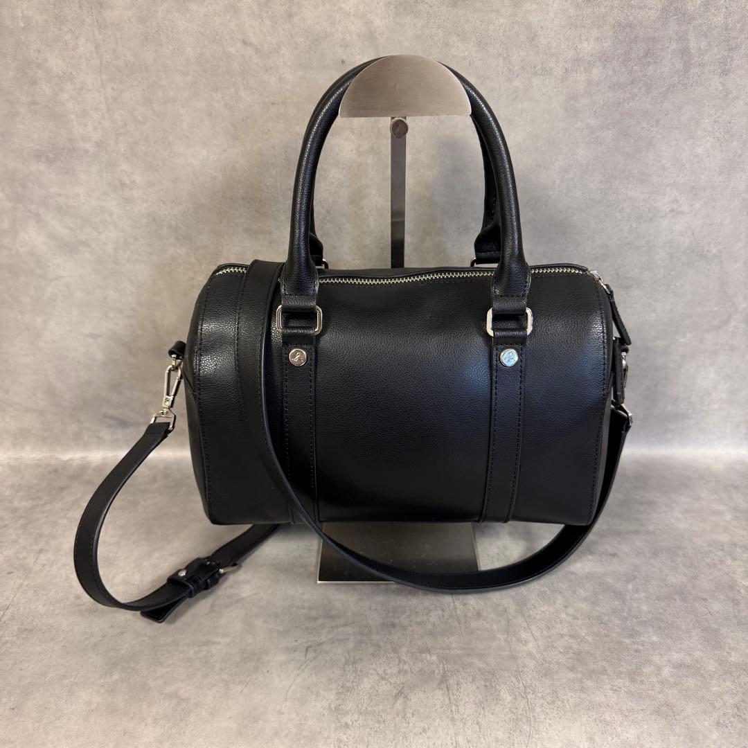 アニエスベー ショルダーバッグ 2way 斜め掛け　ミニボストン　レザー