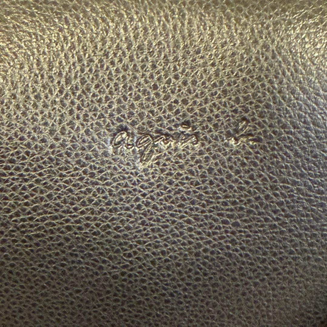 アニエスベー ショルダーバッグ 2way 斜め掛け　ミニボストン　レザー